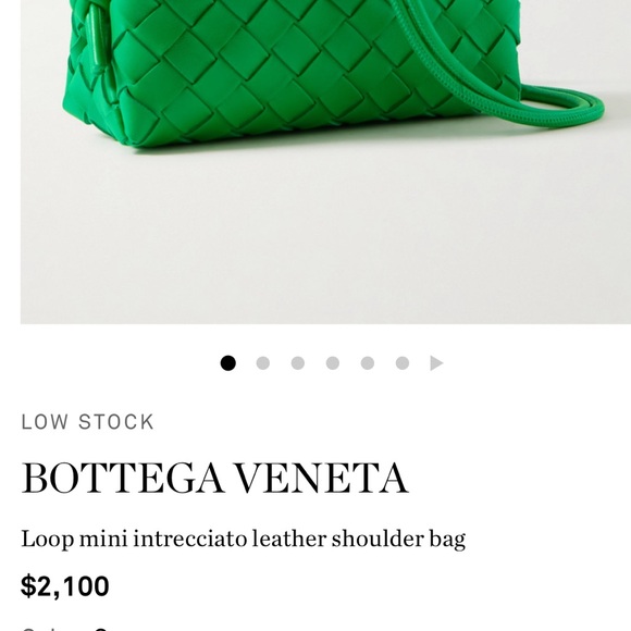 Bottega Veneta Loop Mini Intrecciato Leather Shoulder bag in Bottega Green - Picture 4 of 11